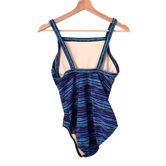 Miraclesuit Blue Secret Sanskrit Gaia One Piece Swimwear in Size US 8 - Picture 6 of 12